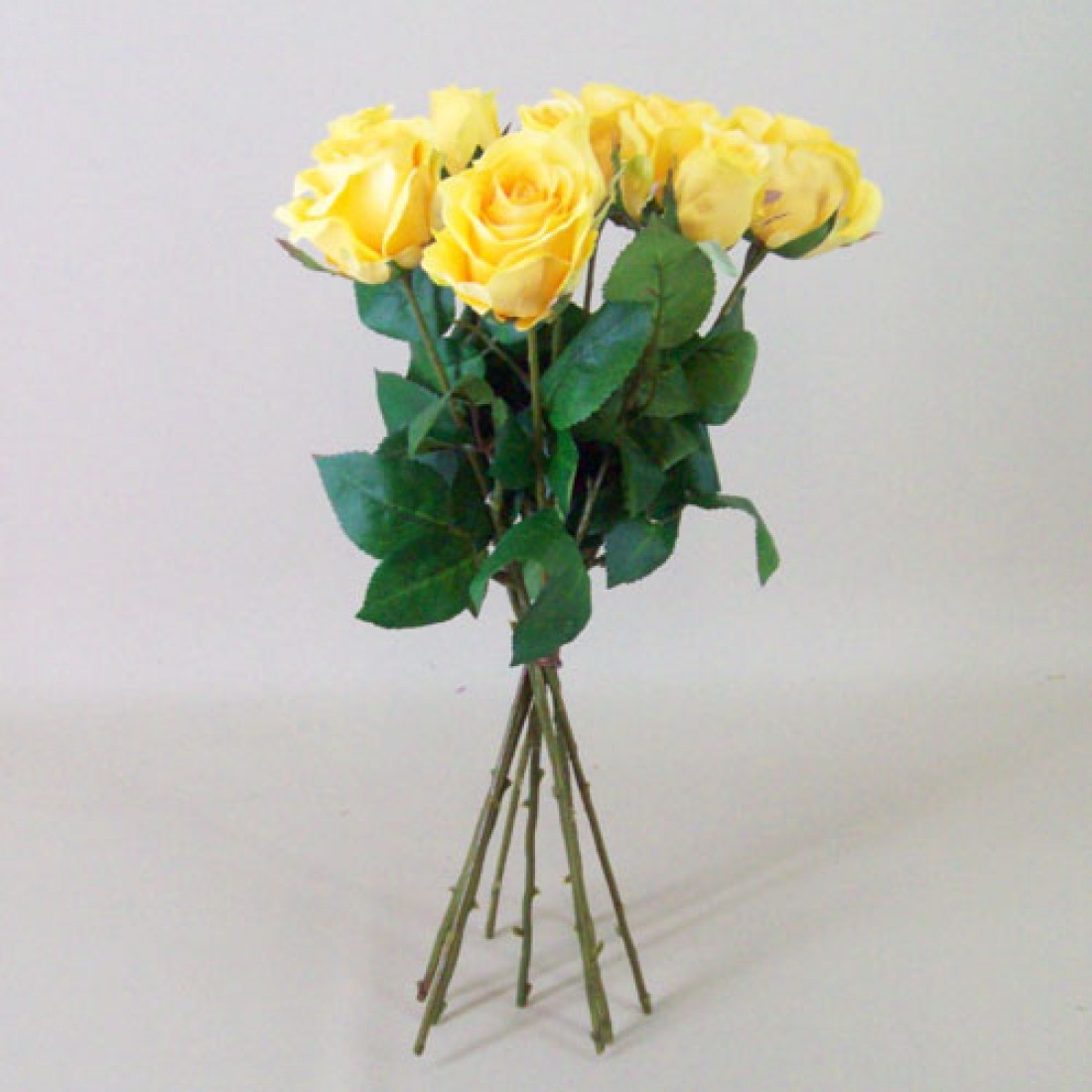 Artificial Roses Bouquet Yellow 44cm | Artificial Flowers